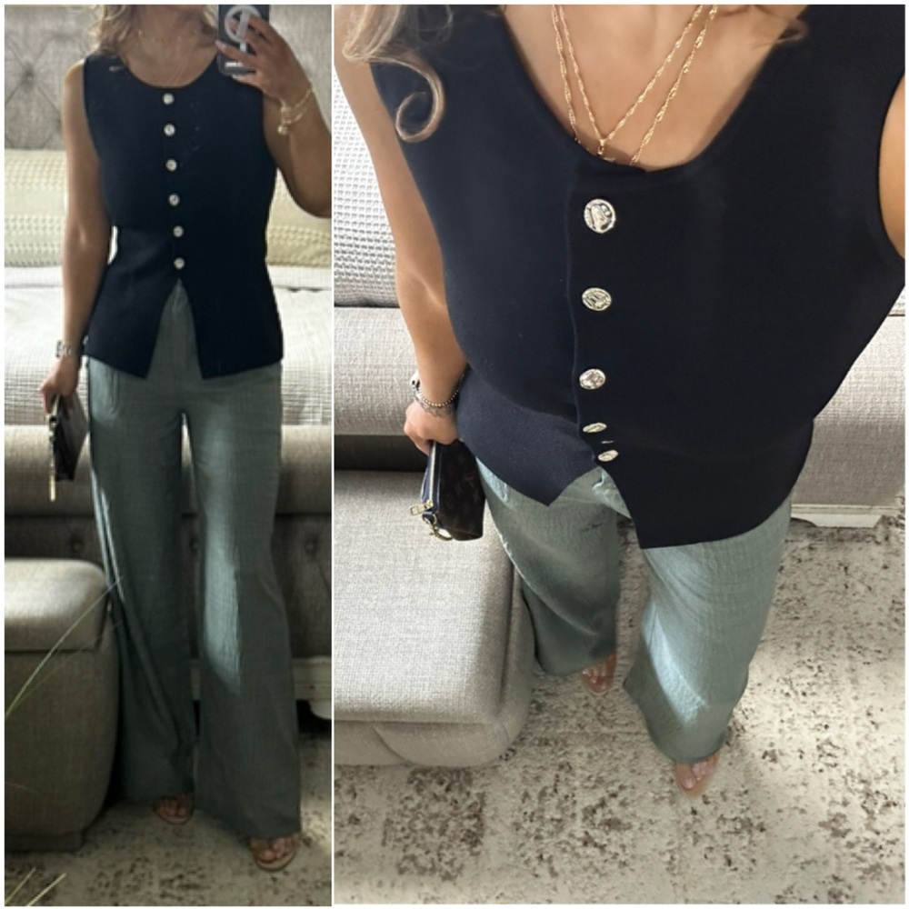 New🖤 Timeless Elegance button vest